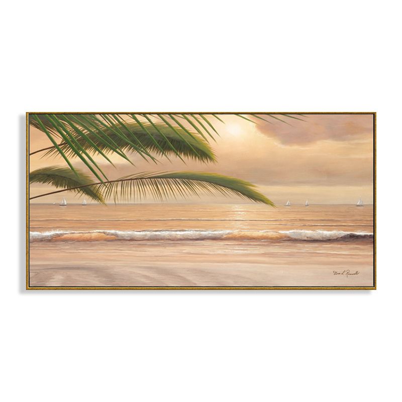 Relaxing Seaside Scene Wall Decor for Bathroom Photography Canvas Print, Multiple Sizes