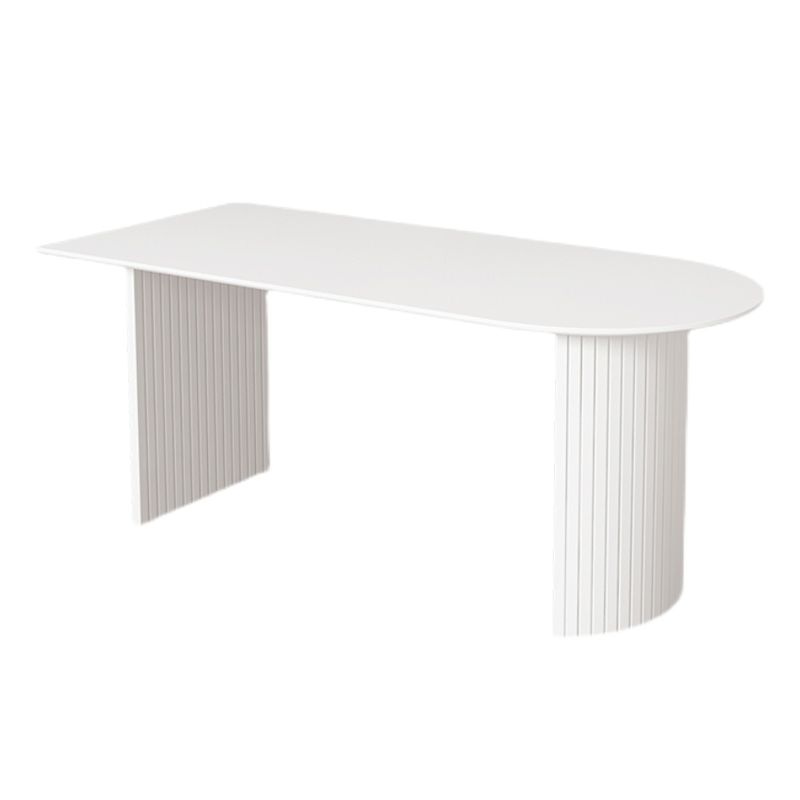 Vast hout moderne gratis vorm eettafel marmeren boventafel voor eetkamer