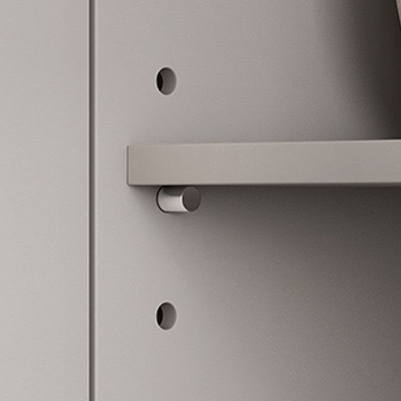 Modern Glass Doors Server 2 Drawers Cabinets Buffet Sideboard with LED Lights