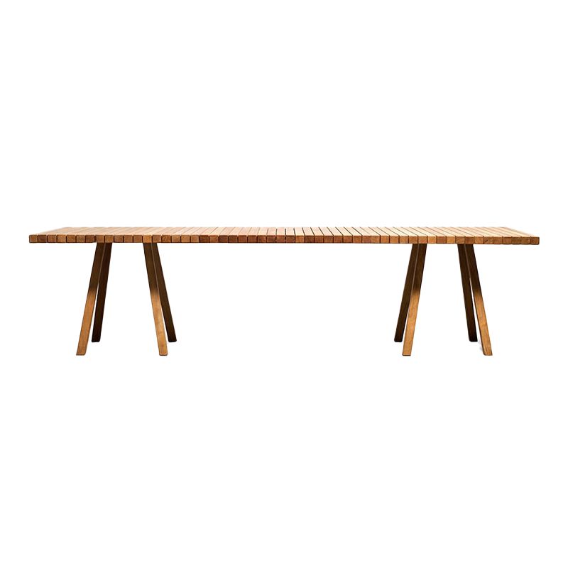 Dining Table Farmhouse Table with Metal Frame for Living Room