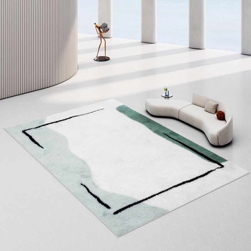 Modern Drawing Room Area Rug Khaki Polyester Area Carpet Non-Slip Backing Area Rug