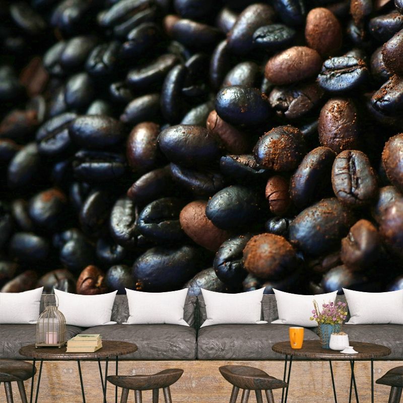 Roasted Coffee Beans Wall Mural for Coffee Shop Waterproofing Mural, Personalized Size Available
