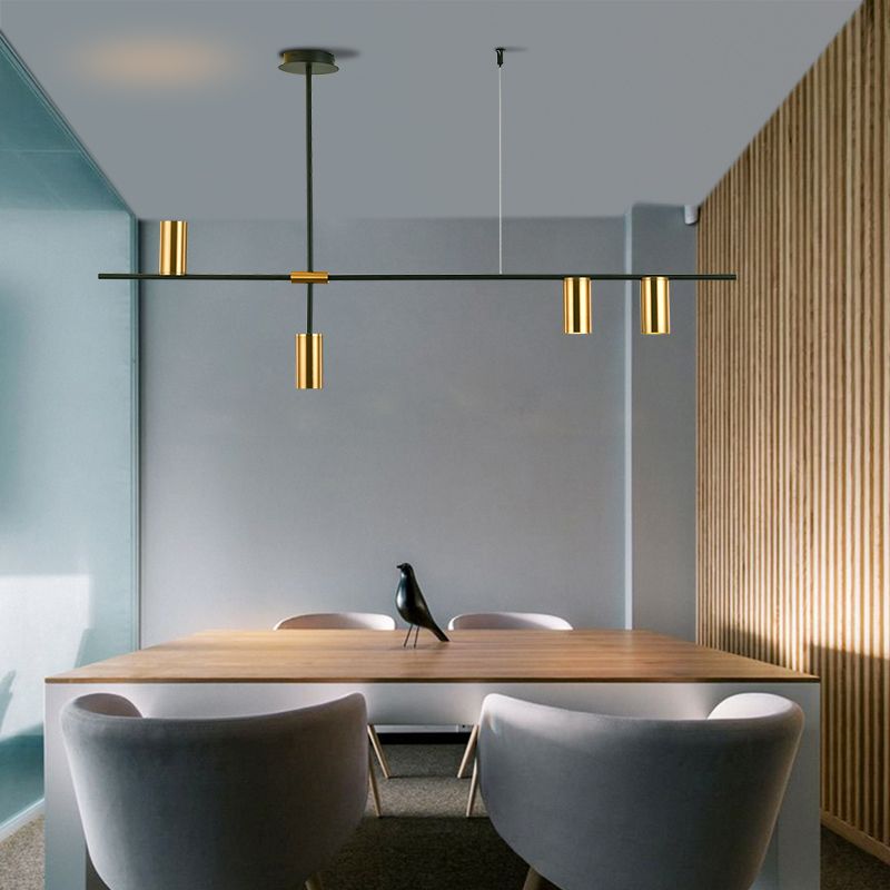 Modern Cylinder Island Lighting Fixtures Metal Pendant Lighting