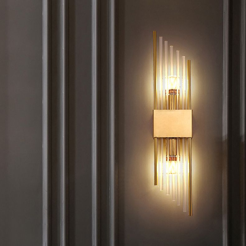 Geometric Wall Lighting Modern Crystal 2 Lights Wall Sconces
