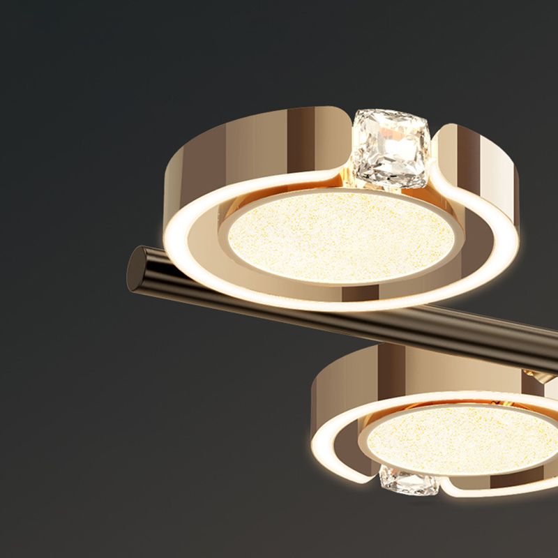 Nordic Metal Island Light 6 Lights Island Colgante con cristal para el comedor