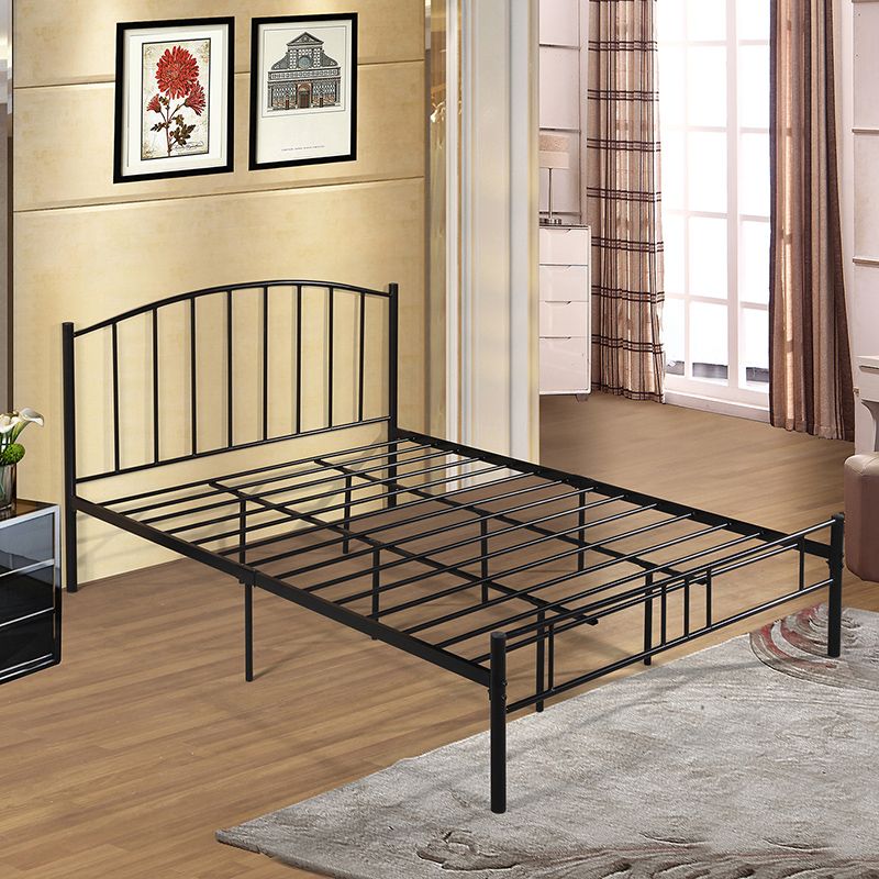 Arched Open-Frame Metal Bed 41" H Bed With Headboard and Footboard