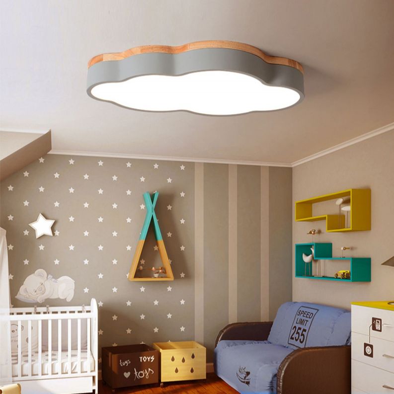 Cloud Flush Mount Light Fixtures 1 Light Acrylic Nordic Ceiling Lights Flush Mount