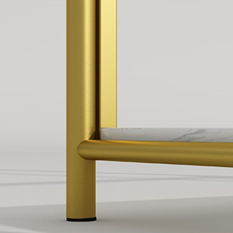 Modern Metal Bookshelf Etagere Vertical Open Shelf Bookcase in Burnish