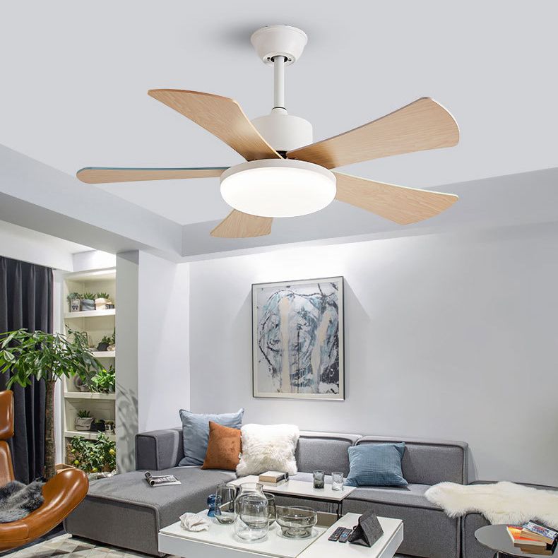 Colorful Ceiling Fan Light Fixture Modern LED Ceiling Flush Mount for Kids' Room