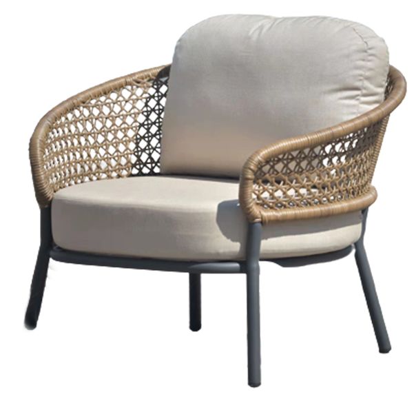 Rust and Water Resistant Patio Sofa Contemporary Outdoor Sofa with Cushion