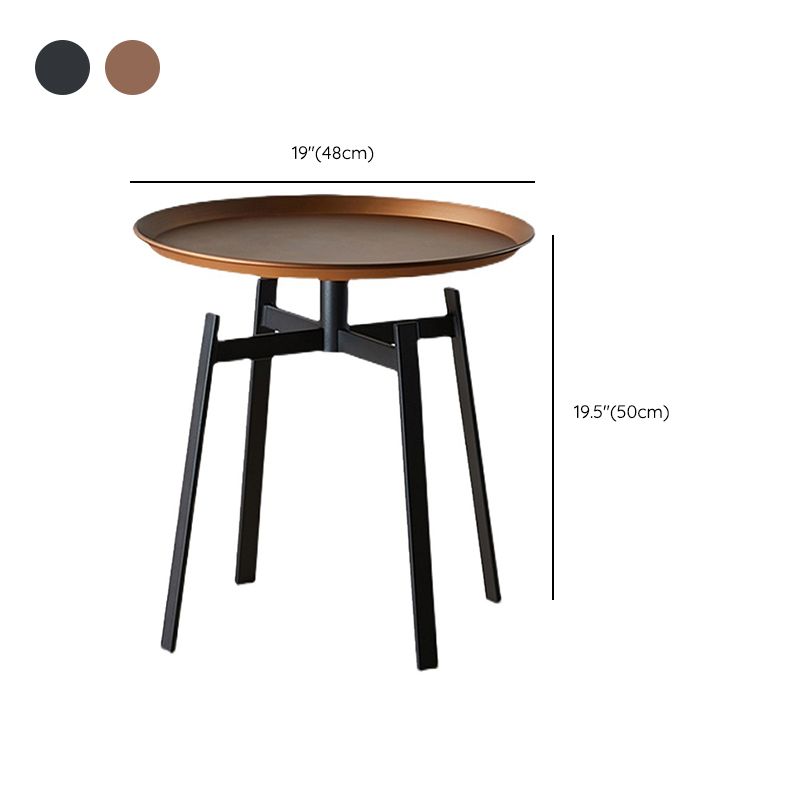 19.68 inch Tall Side Table Modern Metal Tray Top Side End Table