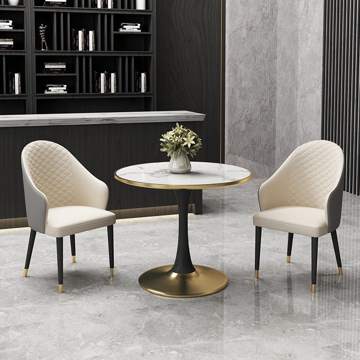 Tavolo da pranzo contemporaneo da 31,5 pollici tavolo rotondo per cucina