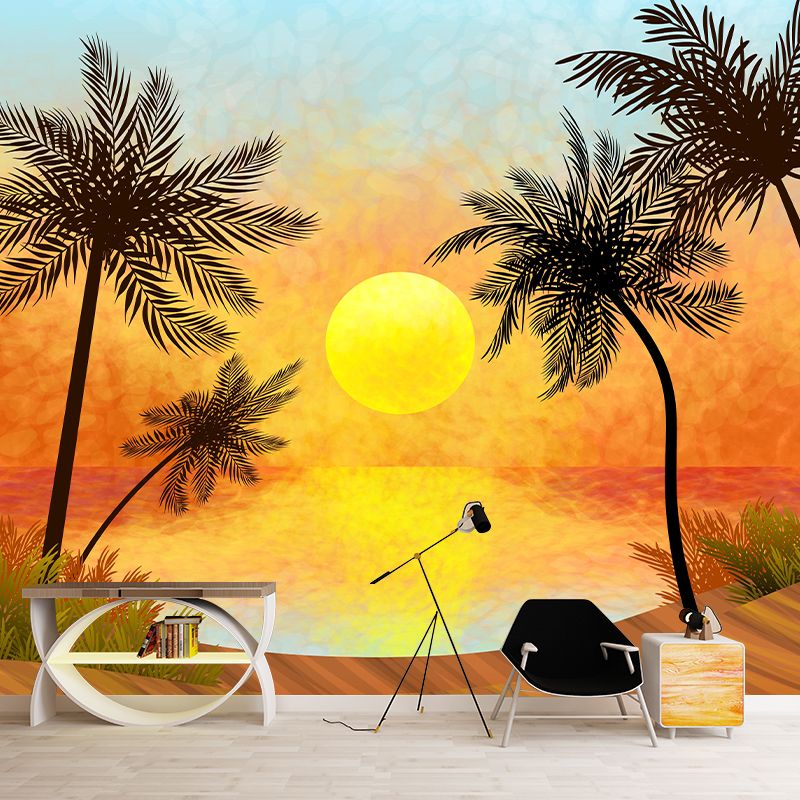 Tropical Plants Mildew Resistant Mural Decorative Wall Art for Decoration