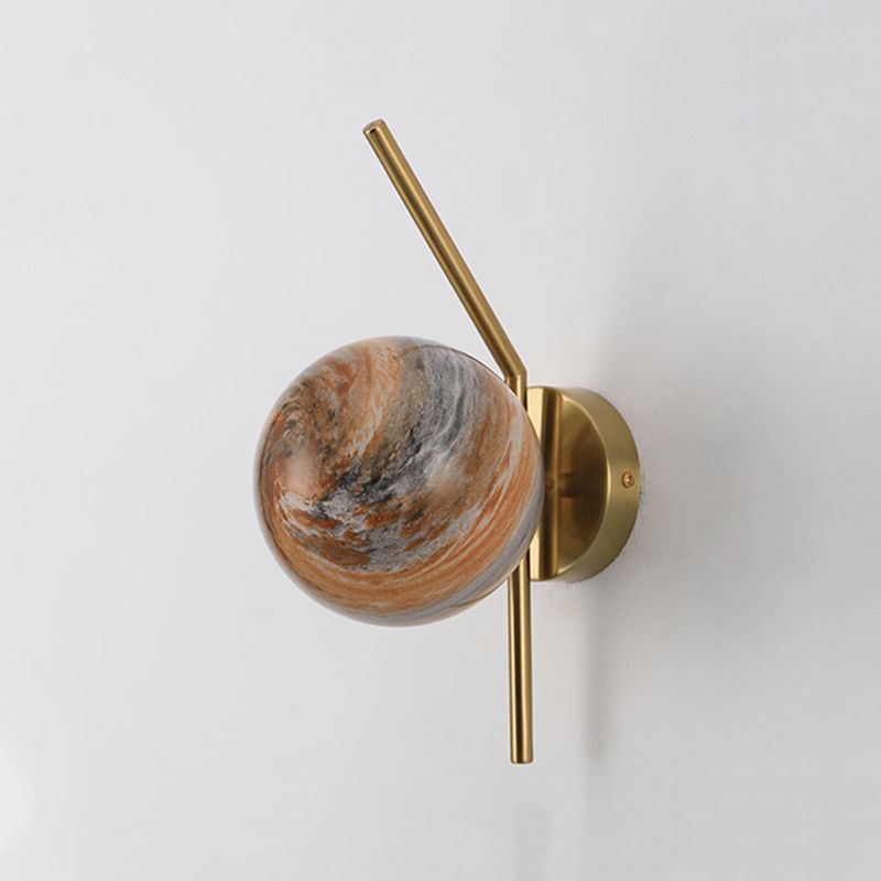 Modernist Wall Sconce Orb Glass Wall Light Fixture for Bedroom