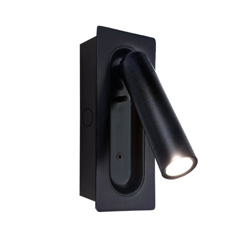 Modern Style Cylinder Shade Wall Sconce Metal 1 Light Reading Sconces for Bedroom