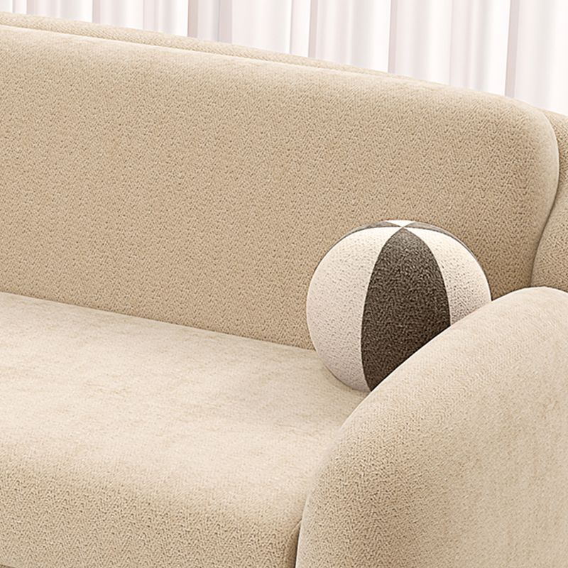 Beige Daybed Metal Frame Kids Bed with Mattress and Headboard