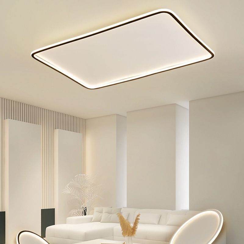 Geometric Flush Mount Fixture Contemporary Metal Flush Light for Living Room