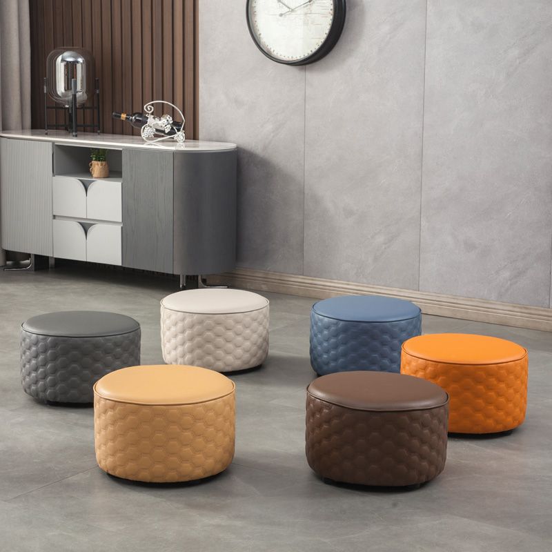 Hexagonal Pattern Water Resistant Standard Modern Orange for Drawing Room