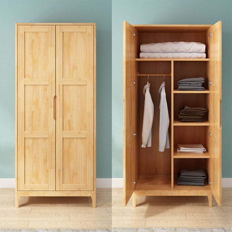 Bedroom Hinged Door Cabinet Traditional Rubberwood Storage Cabinet