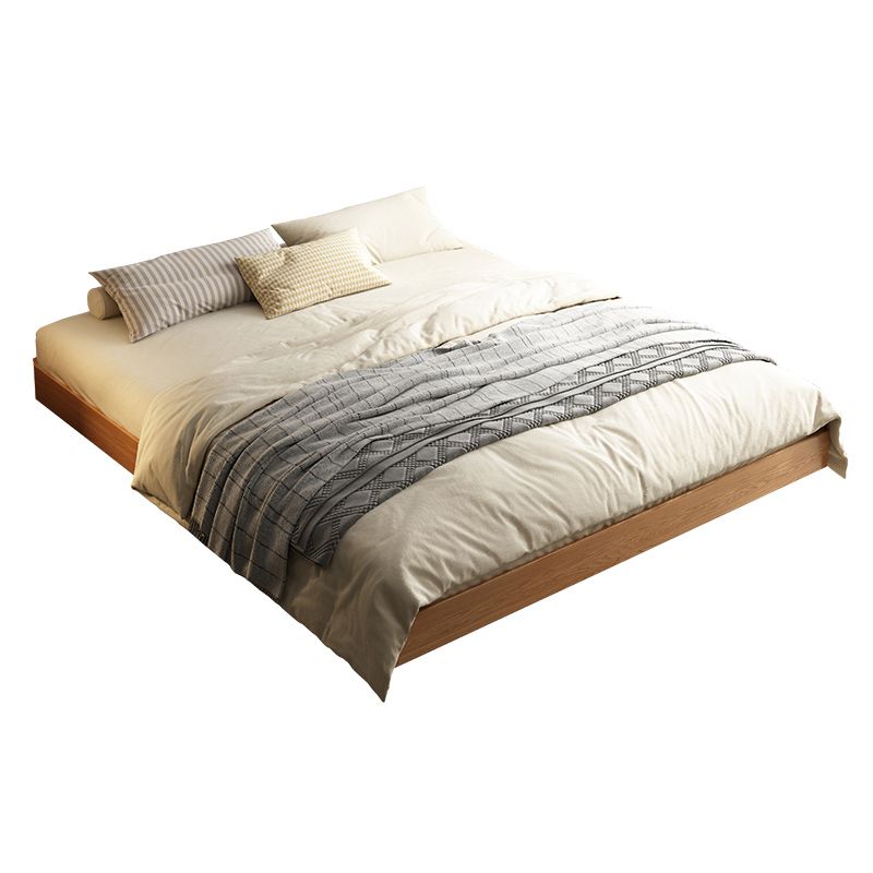 5.12" High Wood Platform Bed Scandinavian Natural Bed Frame Set