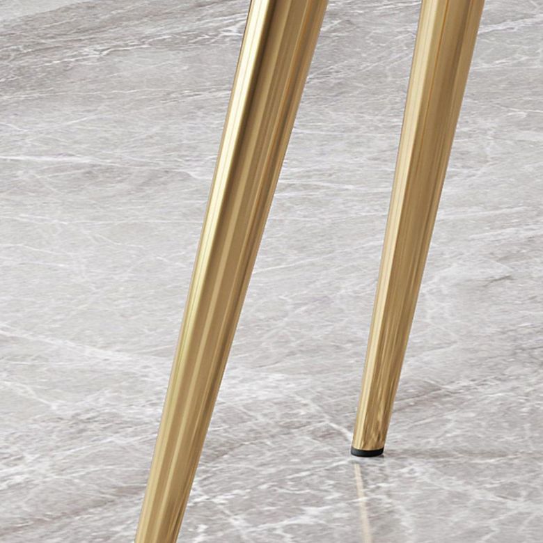 Glam Kitchen Side Chair Gold Legs Parsons Dining Armless Chair