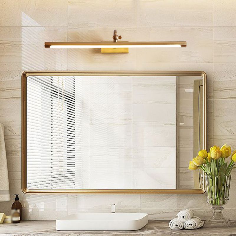 1 Light Metal Wall Lighting Modern Mirror Linear Wall Mounted Light Fixture