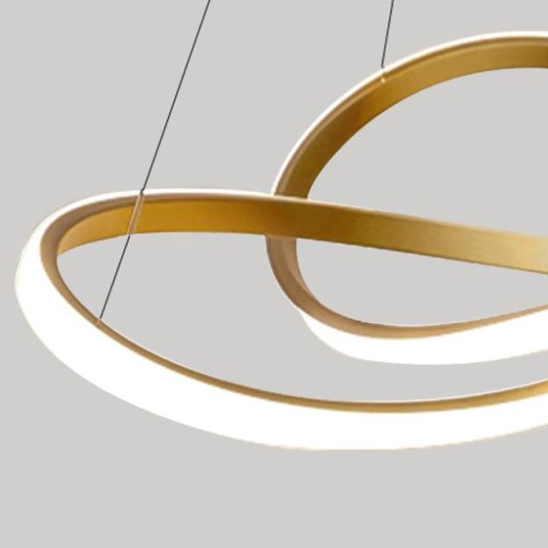 Gold Iron Hanging Pendant Lights Postmodern Hanging Lamps for Dining Room