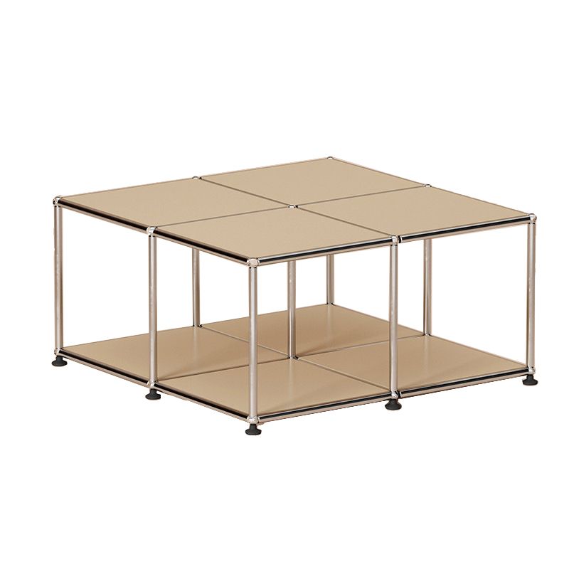 Contemporary Style Coffee Cocktail Table Metal 4 Legs Coffee Table
