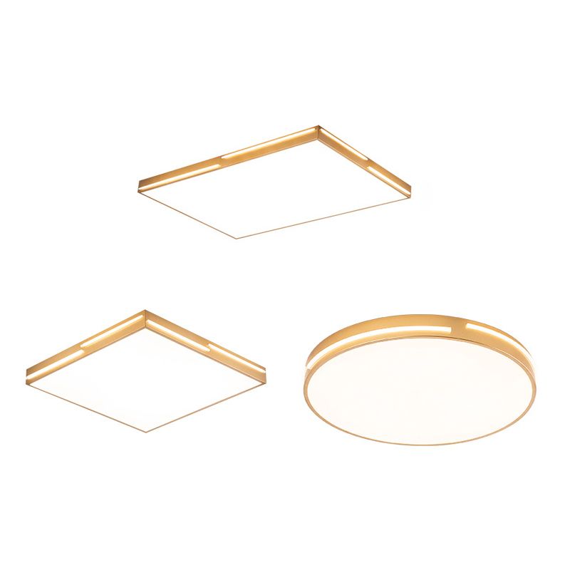 Métal géométrique visière encastrée lampe style moderne 1 tête brune encastrée lampe