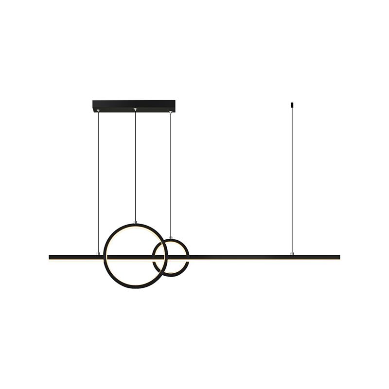 Moderne Metal-Insel-Leuchten-Leuchte Geometrie 3-Licht-LED-LED-Lampe mit Acrylschatten