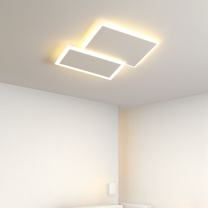 Modernism White Flush Mount Lighting Unique Ceiling Light with Acrylic