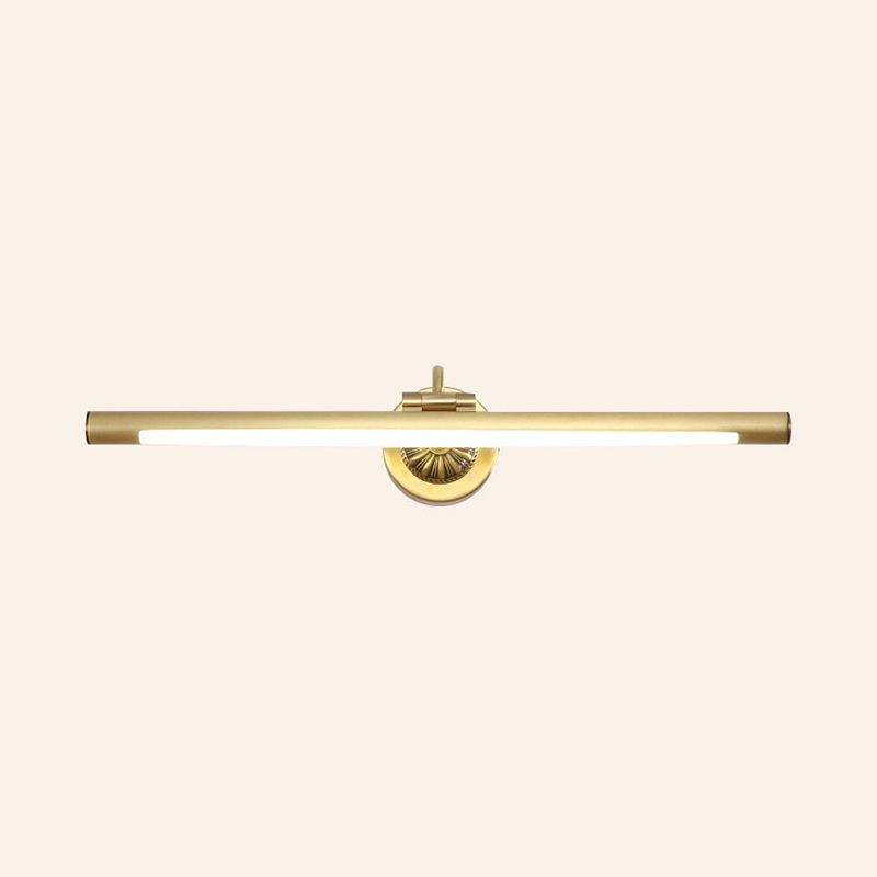 Linear Metal Wall Sconce Modern Style 1-Light Mirror Wall Mount Light