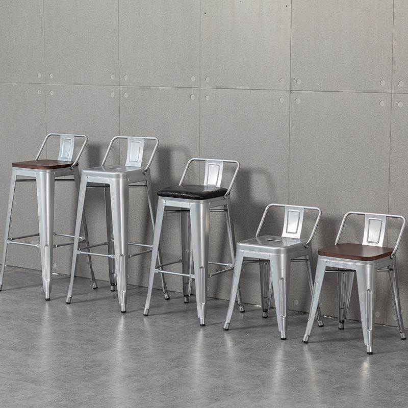 Tabouret de Bar en métal de Style industriel, tabouret de comptoir à siège carré pour Bar de cuisine