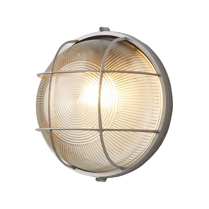 Metal Industrial Wall Sconce Geometric Shape Wall Light with Glass Shade for Courtyard