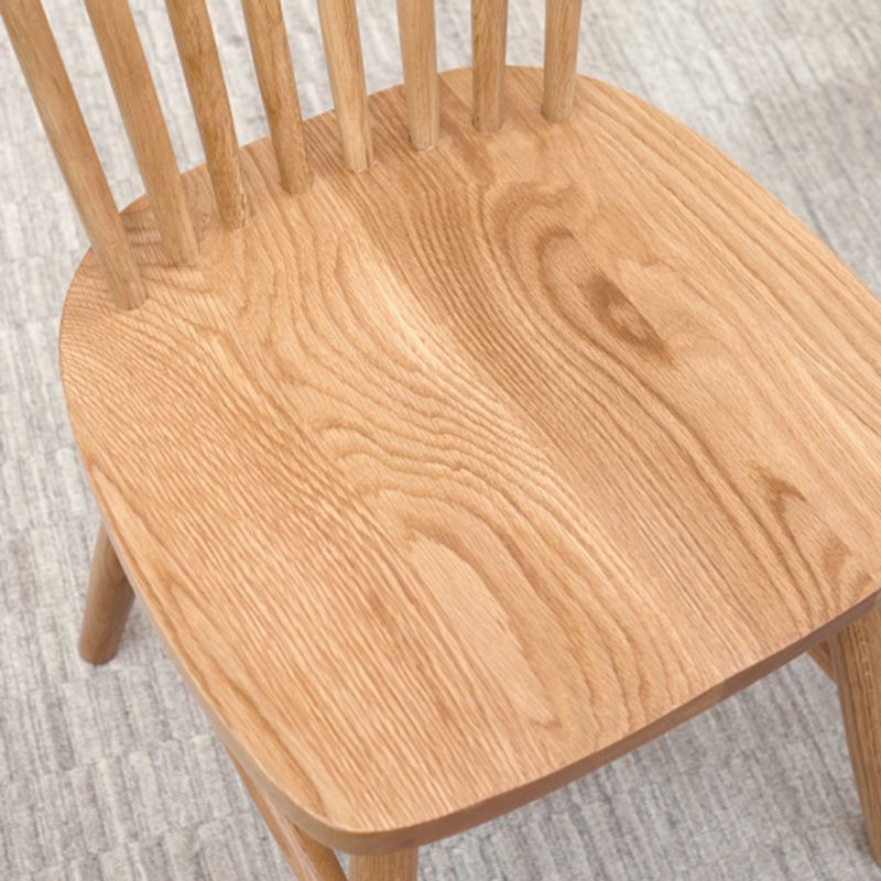 Contemporary Solid Wood Side Chair Metallic Finish Indoor-Outdoor Windsor Chair