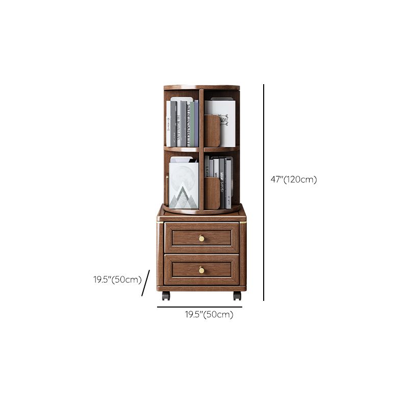 Minimalistic Wooden Accent Chest Living Room Chest with Shelves in Dark Brone