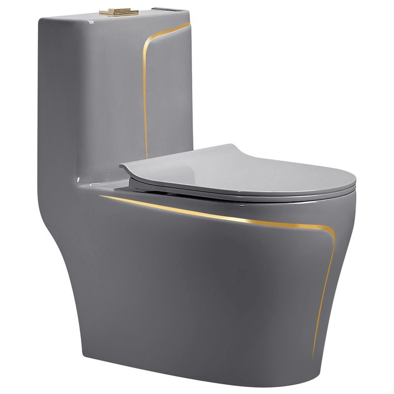 Modern Flush Toilet Ceramic Elong One-Piece Toilet with Slow Close Seat