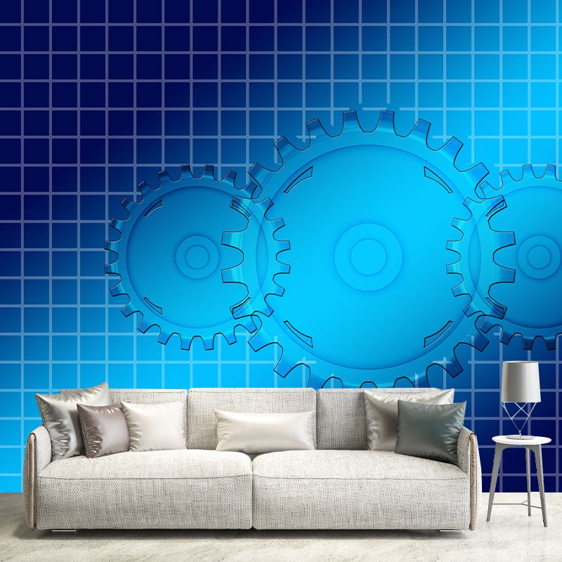 Industrial Style Gear Wall Covering Murals for Living Room, Customized Size