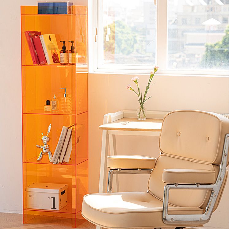 Scandinavian Style Bookshelf 9.84"W Closed Back Bookcase for Home Office Study Room