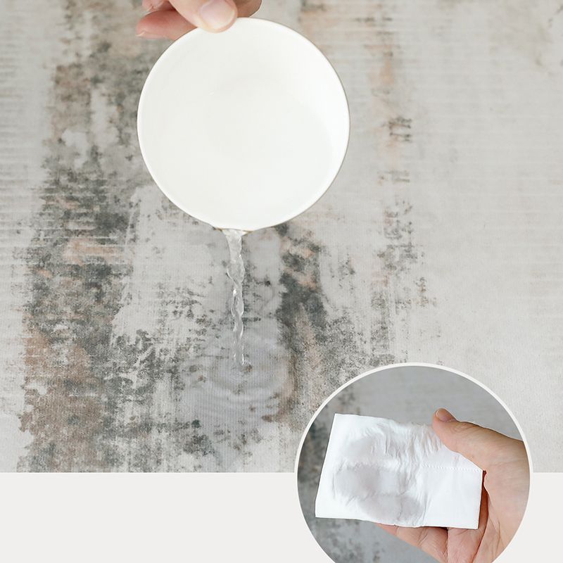 White Tone Modern Indoor Rug Polyester Color Blooming Carpet Non-Slip Backing Rug for Living Room