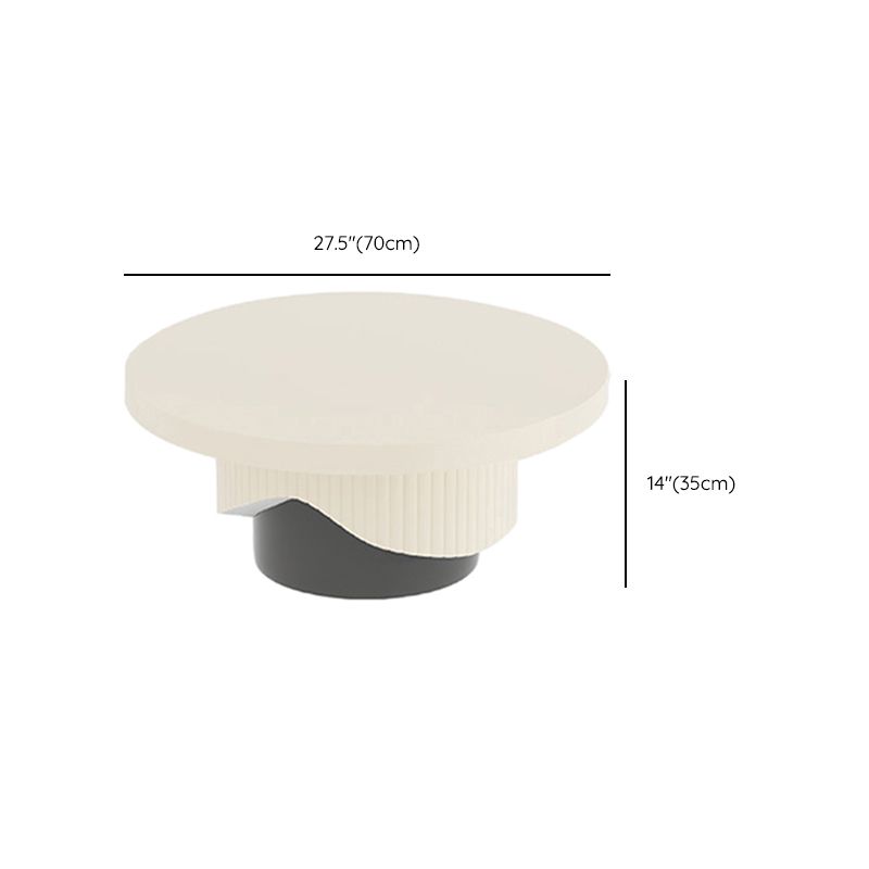 Contemporary Coffee Table Wooden Pedestal Round Coffee Cocktail Table