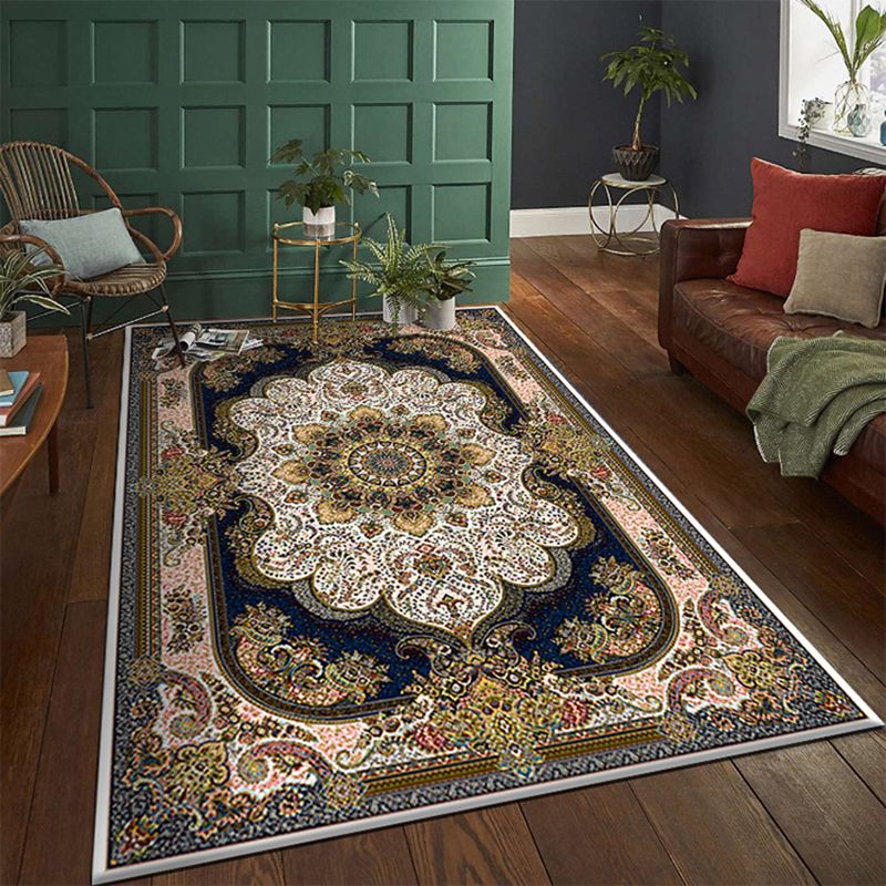 Normatic Tribe Rug Moroccan Polyester Carpet Anti-Slip Backing Indoor Carpet for Living Room
