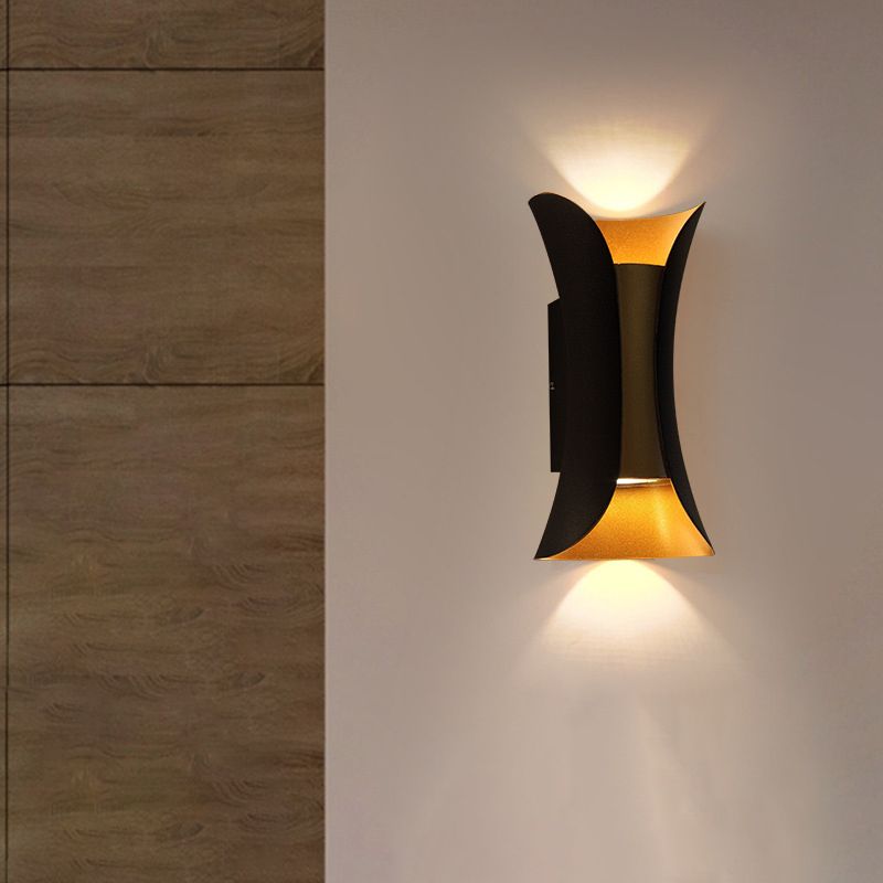 Curl 2 Lights Flush Wandleuchter Aluminium Moderner Wandbeleuchtung mit Wandleuchten