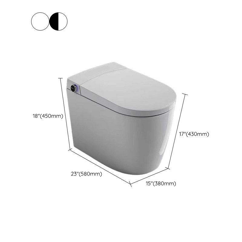 Contemporary One Piece Toilet Floor Mounted Toilet Bowl with Seat for Washroom
