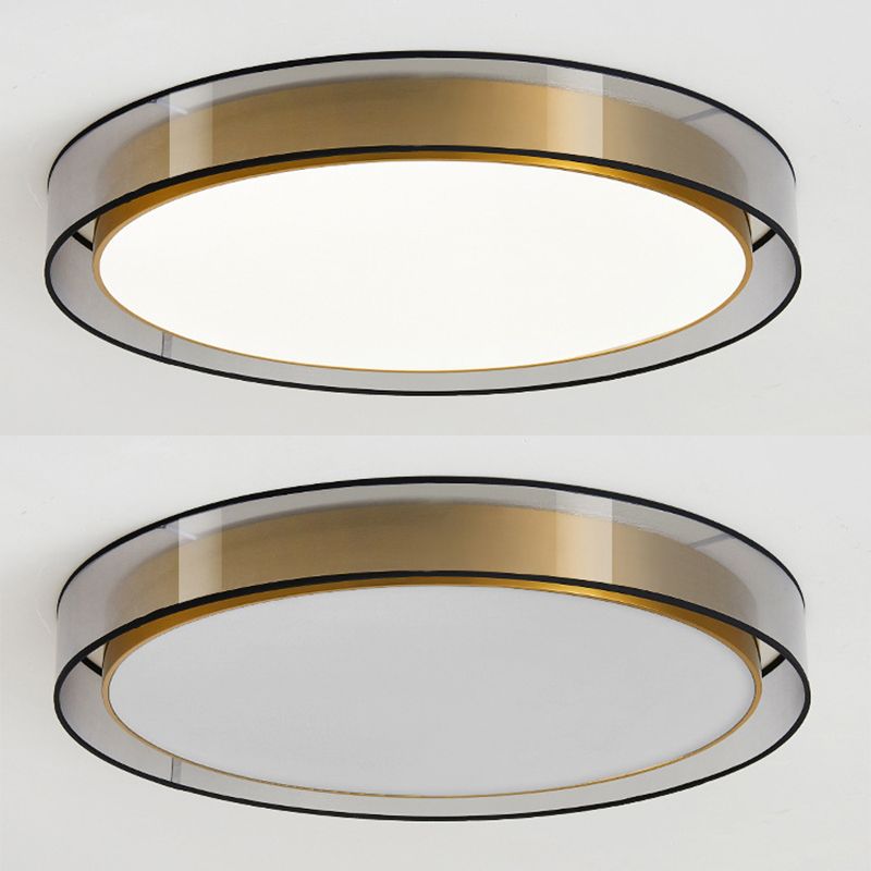 Luxe messing inbouw plafondlamp LED elegante plafondmontage lichtarmatuur voor woonkamer