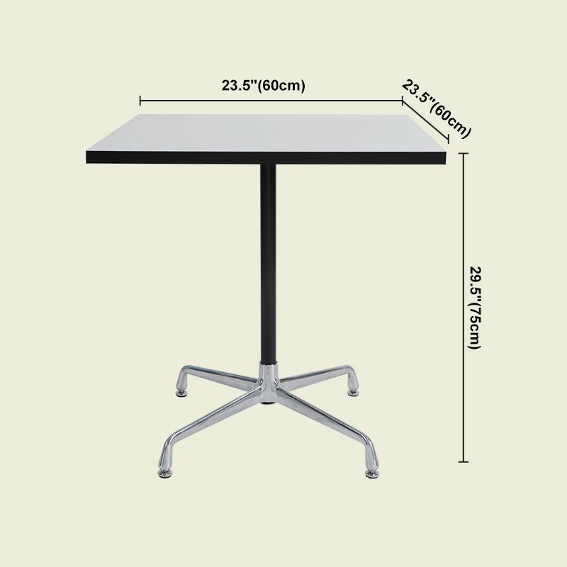 Table à manger de style industriel Table à manger standard à la hauteur avec base de piédestal pour la maison