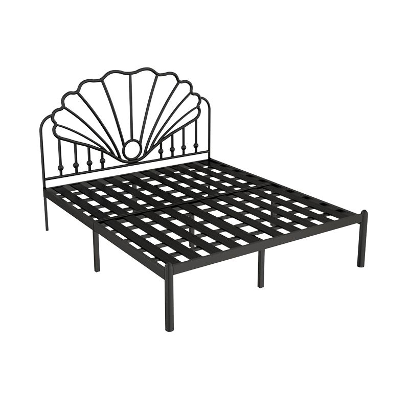 Iron Bed Frame, Wire-Grid Bed Frame in Solid Color with Metal Legs