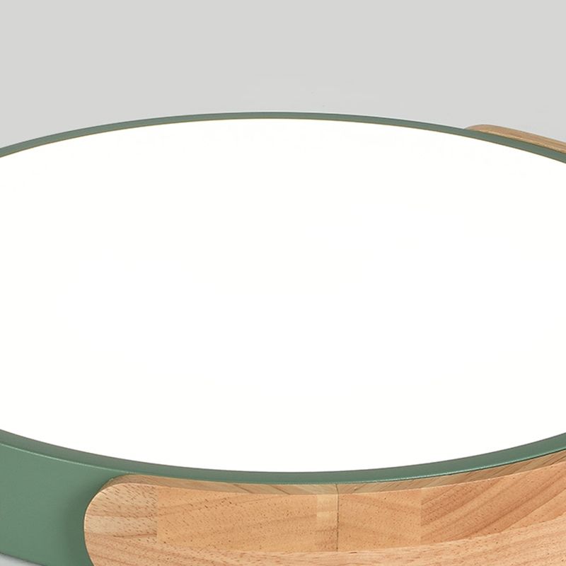 Metal Round Flush Ceiling Light Nordic Macaron Style 1 Light Flush Mount Lighting