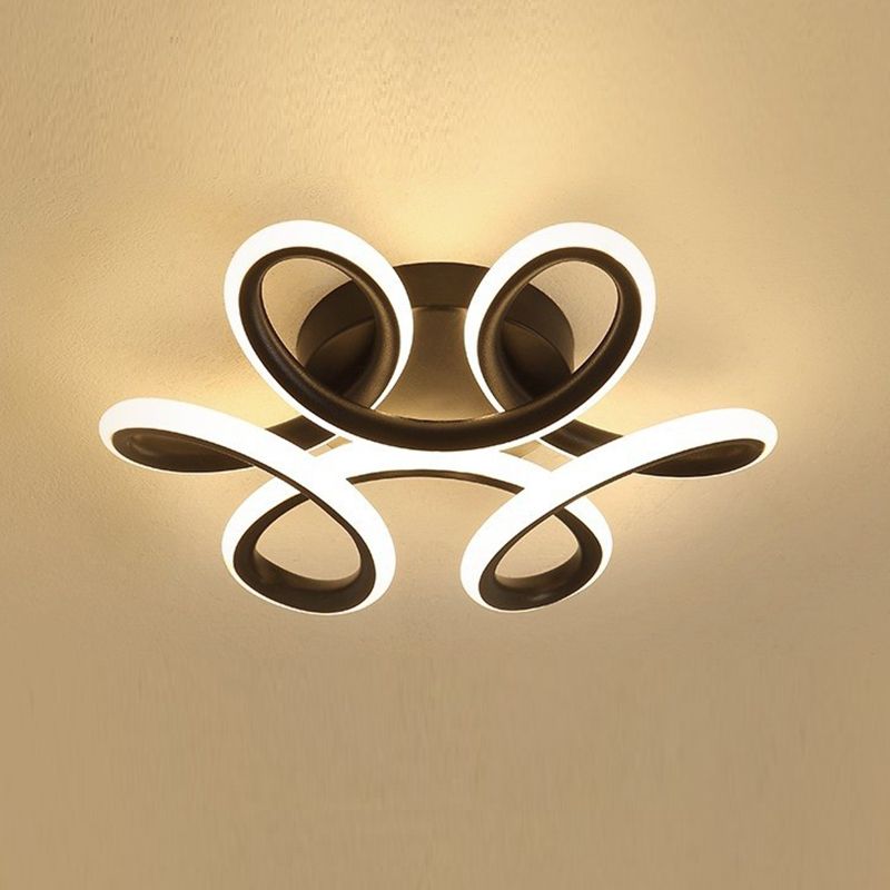 Modernism Flush Mount Lighting LED White/Black Ceiling Light for Hallway