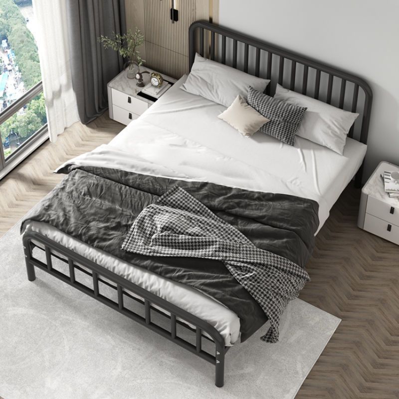 Contemporary with Metal Legs Mattress Included Rectangular Slat Bed